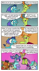 Size: 550x1000 | Tagged: safe, artist:acidemerald, derpibooru import, grampa gruff, prince rutherford, princess celestia, princess ember, seaspray, thorax, twilight sparkle, twilight sparkle (alicorn), alicorn, changedling, changeling, classical hippogriff, dragon, gryphon, hippogriff, pony, yak, school daze, blushing, comic, dragoness, embarrassed, embrax, eye contact, eye shimmer, eyes closed, female, floppy ears, frown, glare, gradient background, interspecies, king thorax, lidded eyes, looking at each other, male, mare, open mouth, pointing, scrunchy face, shipping, shrug, smiling, squee, straight, sweat, sweatdrop, tongue out, tsundember, tsundere, twilight the shipper, unamused, varying degrees of want, waving, wide eyes