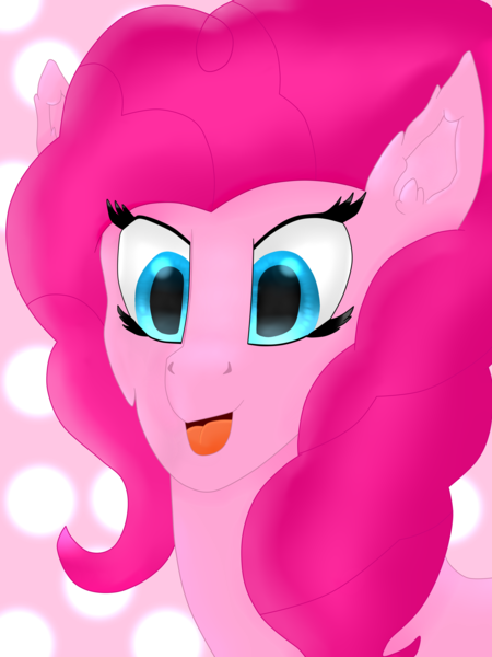 Size: 3240x4320 | Tagged: safe, artist:n0kkun, derpibooru import, pinkie pie, pony, digital art, pink, ponyface, solo