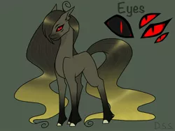 Size: 2048x1536 | Tagged: artist:littlecritter, derpibooru import, long mane, multiple eyes, oc, oc:hex, red eyes, safe