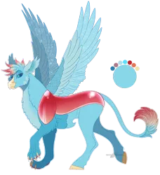 Size: 1395x1529 | Tagged: artist:bijutsuyoukai, changeling hybrid, derpibooru import, half-griffon, hybrid, interspecies offspring, oc, offspring, parent:gallus, parent:ocellus, parents:luslus, safe, simple background, solo, spread wings, transparent background, unofficial characters only, wings