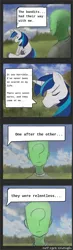 Size: 574x1967 | Tagged: suggestive, artist:nignogs, derpibooru import, edit, editor:redweasel, shining armor, oc, oc:anon, human, pony, derpibooru, /mlp/, bandits, comic, implied rape, meta, reversed gender roles equestria, reversed gender roles equestria general