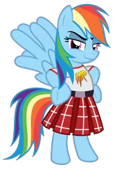 Size: 5800x8760 | Tagged: safe, artist:kuren247, derpibooru import, rainbow dash, pony, absurd resolution, badass, bipedal, faic, hooves on hips, kilt, rainbow dash always dresses in style, rowdy roddy piper, show accurate, simple background, smug, smugdash, sports, standing, transparent background, tribute, vector, wrestling, wwe