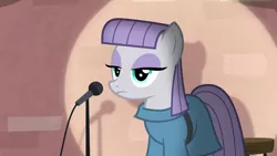 Size: 1920x1080 | Tagged: derpibooru import, maud pie, microphone, safe, screencap, solo, the maud couple