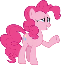 Size: 6210x6541 | Tagged: absurd resolution, artist:sinkbon, derpibooru import, pinkie pie, safe, simple background, solo, the maud couple, transparent background, vector