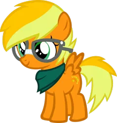 Size: 1280x1350 | Tagged: safe, artist:fletcherthehuntress, derpibooru import, oc, oc:fletcher, pegasus, pony, female, filly, glasses, simple background, solo, transparent background