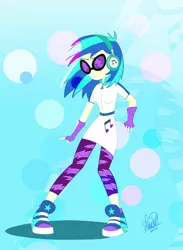 Size: 800x1091 | Tagged: safe, artist:chibi91, derpibooru import, vinyl scratch, equestria girls, music to my ears, music, shoes, sneakers