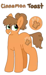 Size: 800x1280 | Tagged: safe, artist:sandwichbuns, derpibooru import, oc, oc:cinnamon toast, unofficial characters only, earth pony, pony, female, freckles, magical gay spawn, mare, offspring, parent:big macintosh, parent:cheese sandwich, parents:mac n cheese, simple background, solo, transparent background