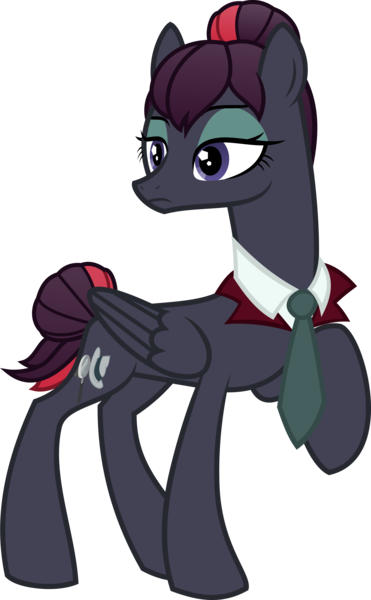 Size: 4000x6465 | Tagged: safe, artist:tentavamp, deleted from derpibooru, derpibooru import, oc, oc:princess black dahlia, unofficial characters only, crystal pony, pegasus, pony, absurd resolution, alternate universe, bun, detective, necktie, neo version, simple background, solo, transparent background