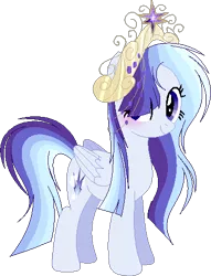 Size: 366x479 | Tagged: safe, artist:6-fingers-lover, derpibooru import, oc, oc:smooth blue, pegasus, pony, base used, crown, female, jewelry, magical lesbian spawn, mare, offspring, parent:rainbow dash, parent:twilight sparkle, parents:twidash, regalia, simple background, solo, transparent background