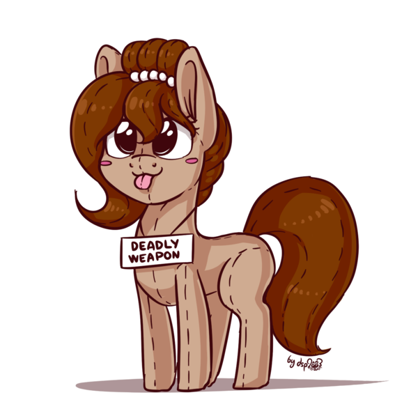 Size: 1280x1280 | Tagged: safe, artist:dsp2003, derpibooru import, oc, oc:brownie bun, unofficial characters only, earth pony, original species, plush pony, pony, :p, accurate, blush sticker, blushing, cute, dsp2003 is trying to murder us, female, mare, sign, signature, silly, simple background, solo, text, tongue out, transparent background, weapons-grade cute