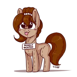 Size: 1280x1280 | Tagged: safe, artist:dsp2003, derpibooru import, oc, oc:brownie bun, unofficial characters only, earth pony, original species, plush pony, pony, :p, accurate, blush sticker, blushing, cute, dsp2003 is trying to murder us, female, mare, sign, signature, silly, simple background, solo, text, tongue out, transparent background, weapons-grade cute