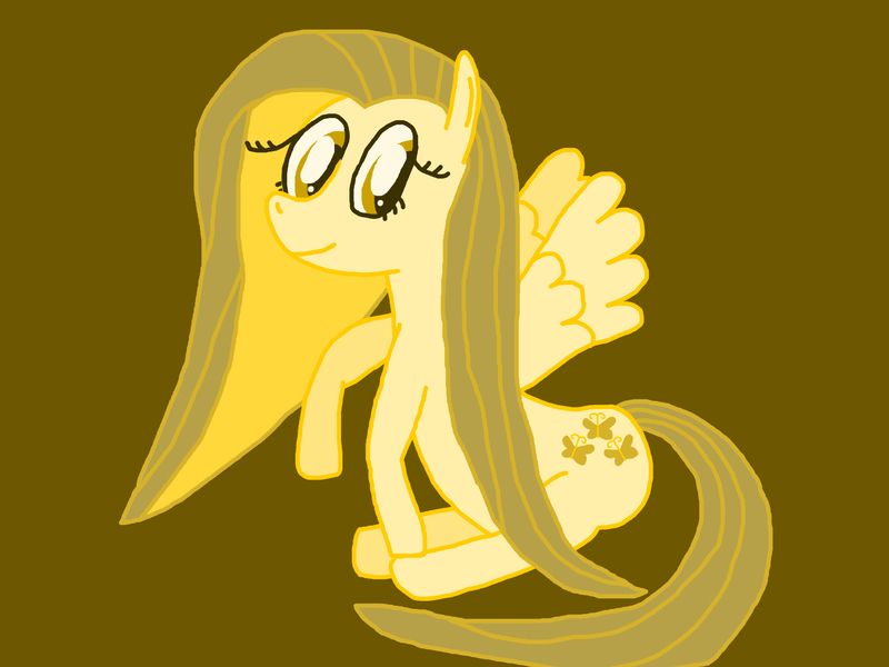 Size: 3240x2430 | Tagged: safe, artist:sb1991, derpibooru import, fluttershy, pegasus, pony, challenge, equestria amino, monochrome, yellow