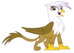 Size: 5590x4000 | Tagged: safe, artist:martinnus1, derpibooru import, gilda, gryphon, birb, faic, happy, looking at you, simple background, smiling, solo, transparent background