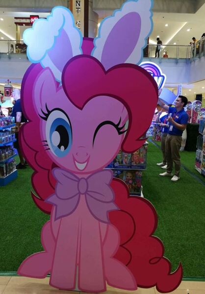 Size: 599x860 | Tagged: bunny ears, cute, derpibooru import, diapinkes, easter, easter egg, holiday, irl, photo, pinkie pie, ribbon, safe, solo