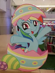 Size: 516x683 | Tagged: safe, derpibooru import, rainbow dash, cute, dashabetes, easter, easter egg, egg, hatching, holiday, irl, philippines, photo, solo