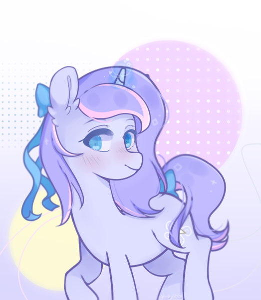 Size: 817x937 | Tagged: safe, artist:silvah-chan, derpibooru import, oc, oc:silver swirls, pony, unicorn, bow, female, hair bow, mare, solo, tail bow