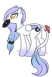 Size: 485x722 | Tagged: safe, artist:themisslittledevil, derpibooru import, oc, oc:monica music, pegasus, pony, adopted offspring, base used, female, mare, mouth hold, parent:octavia melody, parent:vinyl scratch, parents:scratchtavia, record, simple background, solo, transparent background, two toned wings