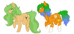 Size: 1024x472 | Tagged: safe, artist:kimyowolf, derpibooru import, oc, oc:curiosa dream, oc:will, unofficial characters only, earth pony, pegasus, pony, female, male, mare, simple background, stallion, transparent background