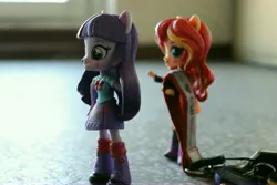 Size: 6000x4000 | Tagged: safe, artist:artofmagicpoland, derpibooru import, sunset shimmer, twilight sparkle, equestria girls, about to run, doll, equestria girls minis, female, lesbian, shipping, stealing, sunsetsparkle, toy