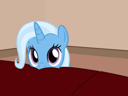 Size: 1500x1125 | Tagged: safe, artist:badumsquish, derpibooru import, trixie, pony, unicorn, animated, badumsquish is trying to murder us, begging, behaving like a dog, couch, cute, daaaaaaaaaaaw, diatrixes, eye shimmer, female, gif, leaning, looking at you, mare, puppy dog eyes, show accurate, solo, tail wag, weapons-grade cute