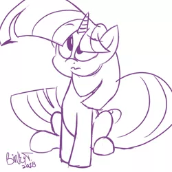 Size: 2000x2000 | Tagged: safe, artist:binkyt11, derpibooru import, part of a set, twilight sparkle, twilight sparkle (alicorn), alicorn, pony, unicorn, digital art, female, high res, impossibly large mane, mare, monochrome, simple background, solo, white background