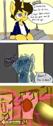 Size: 3200x7500 | Tagged: safe, artist:spheedc, derpibooru import, oc, oc:dream chaser, oc:sphee, earth pony, semi-anthro, unicorn, clothes, comic, digital art, female, jojo reference, male, mare, meme, menacing, stallion, to be continued, to be continued (meme)