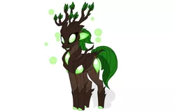 Size: 1260x800 | Tagged: artist:faith-wolff, colored hooves, commission, deer, derpibooru import, earth elemental, elemental, foliage, green eyes, plant deer, plant elemental, safe, simple background, solo, white background