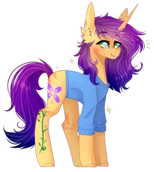 Size: 1482x1644 | Tagged: safe, artist:skimea, derpibooru import, oc, oc:lilac, pony, unicorn, clothes, female, mare, shirt, simple background, solo, tattoo, transparent background