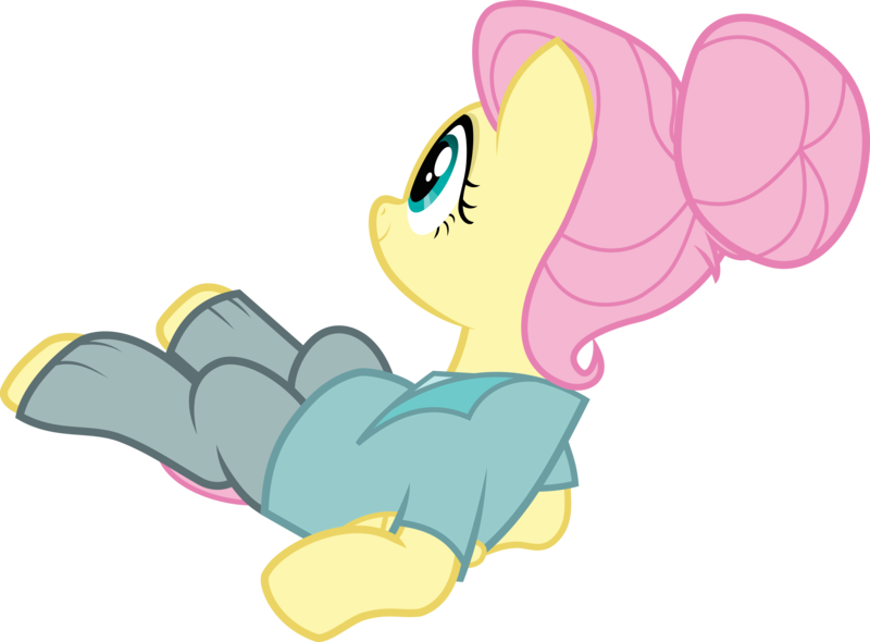 Size: 5000x3689 | Tagged: artist:paganmuffin, derpibooru import, fake it 'til you make it, fluttershy, hair bun, outfit, safe, severeshy, simple background, transparent background, vector