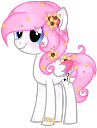 Size: 935x1231 | Tagged: safe, artist:angelamusic13, derpibooru import, oc, oc:angela music, unofficial characters only, pegasus, pony, bracelet, female, filly, flower, flower in hair, jewelry, simple background, solo, teenager, transparent background, two toned wings