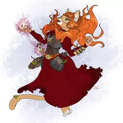 Size: 2000x2000 | Tagged: abyssinian, armor, artist:sourcherry, book, catrina, clothes, derpibooru import, dress, flower, g1, g1 to g4, generation leap, magic, ring, safe, solo, source needed, spell, spellbook, trinket, watch
