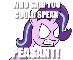 Size: 1028x856 | Tagged: artist:moonatik, derpibooru import, image macro, meme, peasant, ragelight glimmer, safe, starlight glimmer, this will end in gulag