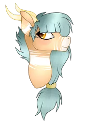 Size: 1246x1754 | Tagged: safe, artist:cindydreamlight, derpibooru import, oc, oc:forest keeper, earth pony, pony, bust, female, horns, portrait, simple background, solo, transparent background