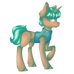 Size: 800x800 | Tagged: safe, artist:person8149, derpibooru import, oc, oc:miel, unicorn, clothes, male, simple background, solo, stallion, transparent background