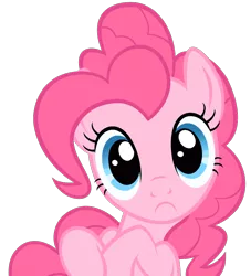 Size: 800x880 | Tagged: applebuck season, artist:punchingshark, :c, cute, derpibooru import, diapinkes, edit, editor:slb94, frown, looking at you, pinkie pie, safe, simple background, solo, transparent background, vector
