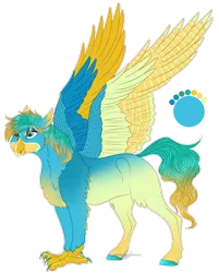 Size: 884x1102 | Tagged: artist:bijutsuyoukai, classical hippogriff, colored hooves, derpibooru import, hippogriff, interspecies offspring, magical gay spawn, oc, offspring, parent:gallus, parent:sandbar, parents:gallbar, realistic horse legs, safe, simple background, solo, transparent background, unofficial characters only