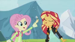 Size: 370x208 | Tagged: safe, derpibooru import, edit, edited screencap, screencap, sunset shimmer, comic:a new change, equestria girls, friendship through the ages, needs more jpeg, pregnant, pregnant edit, teen pregnancy