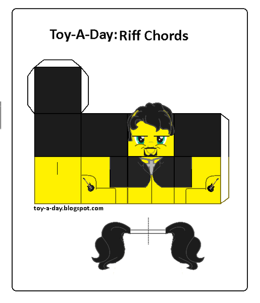 Size: 600x699 | Tagged: safe, artist:grapefruitface1, derpibooru import, oc, oc:riff chords, ponified, pony, arts and crafts, craft, guitar, musician, papercraft, steve lukather, toto (band), toy a day, updated