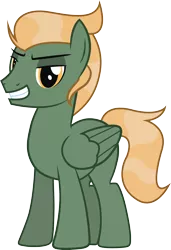 Size: 1986x2896 | Tagged: safe, artist:duskthebatpack, derpibooru import, oc, oc:skylark, unofficial characters only, pegasus, pony, cocky, looking at you, male, shit eating grin, simple background, solo, stallion, transparent background, vector