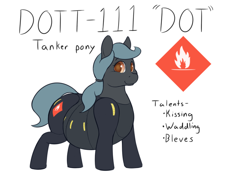 Size: 1403x1117 | Tagged: safe, artist:heftyhorsehostler, derpibooru import, oc, oc:dott-111, ponified, unofficial characters only, original species, pony, train pony, belly, big belly, colored pupils, fat, reference sheet, simple background, tanker pony, white background