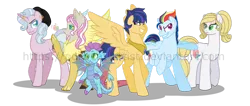 Size: 1024x434 | Tagged: safe, artist:ponycat-artist, derpibooru import, oc, oc:berry pie, oc:diamont night, oc:flash light, oc:ivory crystal, oc:prince silver comet, oc:snowy lilly, unofficial characters only, dragon, earth pony, hybrid, pegasus, pony, unicorn, base used, digital art, dragon oc, female, group, interspecies offspring, magical lesbian spawn, male, mare, next generation, offspring, parent:applejack, parent:discord, parent:flash sentry, parent:fluttershy, parent:pinkie pie, parent:pokey pierce, parent:princess ember, parent:rainbow dash, parent:rarity, parent:soarin', parent:spike, parent:twilight sparkle, parents:discoshy, parents:emberspike, parents:flashlight, parents:pokeypie, parents:rarijack, parents:soarindash, simple background, spread wings, stallion, transparent background, wall of tags, watermark, wings