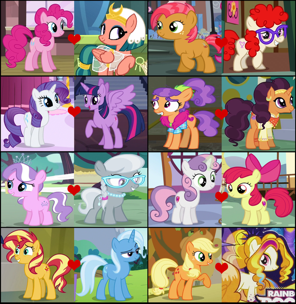 Size: 1816x1866 | Tagged: adagio dazzle, alicorn, apple bloom, applejack, babs seed, babstwist, crack shipping, dazzlejack, derpibooru import, diamond tiara, edit, edited screencap, female, lesbian, pinkambula, pinkie pie, plaid stripes, rarilight, rarity, safe, saffron masala, saffronstripes, screencap, shipping, shipping domino, silver spoon, silvertiara, somnambula, sunset shimmer, suntrix, sweetie belle, sweetiebloom, trixie, twilight sparkle, twilight sparkle (alicorn), twist