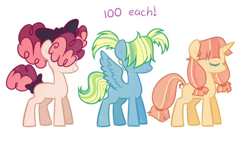 Size: 1024x604 | Tagged: safe, artist:peachjay, derpibooru import, oc, unofficial characters only, earth pony, pegasus, pony, unicorn, eyes closed, female, hair over eyes, magical lesbian spawn, mare, offspring, parent:applejack, parent:derpy hooves, parent:moondancer, parent:pinkie pie, parent:rainbow dash, parent:songbird serenade, parents:derpydash, simple background, transparent background