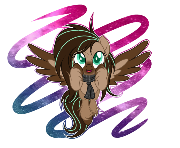 Size: 1024x843 | Tagged: safe, artist:mintoria, derpibooru import, oc, oc:mint, unofficial characters only, pegasus, pony, clothes, female, happy, mare, scarf, simple background, solo, transparent background, two toned wings, unshorn fetlocks