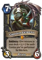 Size: 400x569 | Tagged: artist:maaronn, bird, captain celaeno, card, derpibooru import, hearthstone, legendary, my little pony: the movie, rogue, safe, trading card, trading card game, warcraft