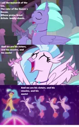 Size: 1278x2043 | Tagged: background sea pony, bubble, cropped, cute, dancing, derpibooru import, diastreamies, edit, edited screencap, eyes closed, gilbert and sullivan, happy, hippogriff, h.m.s. pinafore, i am the monarch of the sea, lyrics, my little pony: the movie, one small thing, open mouth, opera, princess skystar, safe, school daze, school of friendship, screencap, seapony (g4), seaquestria, seashell necklace, season 8, seaspray, silverstream, singing, sir joseph porter, smiling, song reference, text, underwater, water
