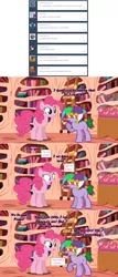 Size: 1280x2996 | Tagged: safe, artist:hakunohamikage, derpibooru import, pinkie pie, oc, oc:laughter, pony, ask-princesssparkle, ask, elements of harmony, golden oaks library, hat, jester hat, tumblr