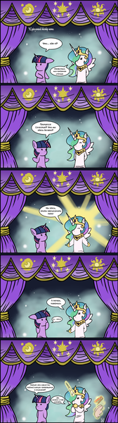 Size: 998x3567 | Tagged: safe, artist:mangameister, derpibooru import, edit, princess celestia, alicorn, pony, comic, cyrillic, hand puppet, pony puppet theater, puppet, puppet show, puppet theater, russian, translation