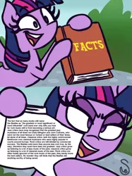 Size: 1080x1442 | Tagged: alicorn, artist:quarium edits, copypasta, derpibooru import, ed edd n eddy, edit, exploitable meme, meme, /mu/, piero scaruffi beatles commentary, safe, shitposting, solo, the beatles, tl;dr, twilight's fact book, twilight sparkle, twilight sparkle (alicorn)