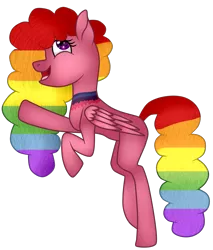 Size: 1121x1317 | Tagged: safe, artist:bluemoonbluepony, derpibooru import, oc, pegasus, pony, female, magical lesbian spawn, mare, offspring, parent:pinkie pie, parent:rainbow dash, parents:pinkiedash, rainbow hair, simple background, solo, transparent background